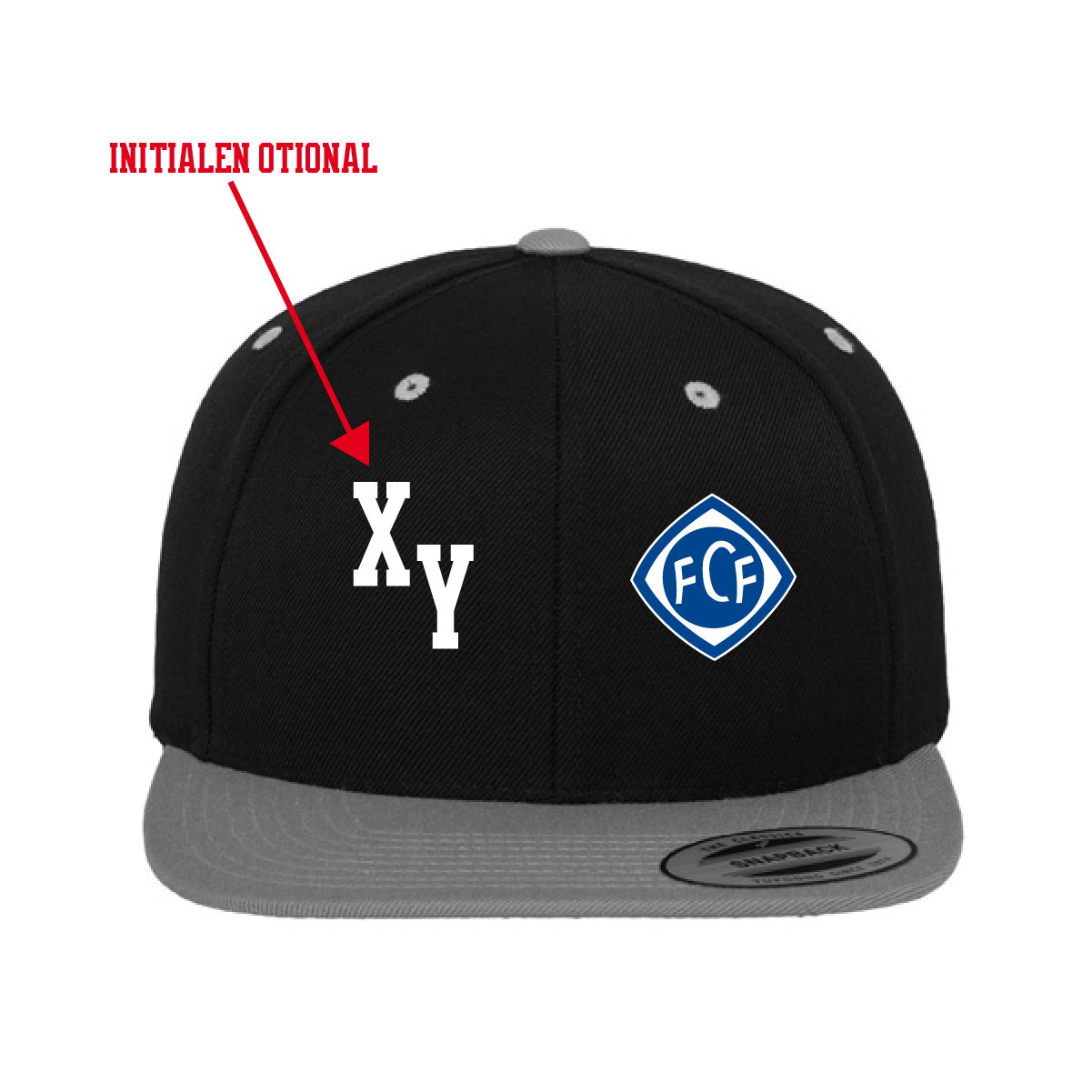 Classic Snapback 2-Tone inkl.Wappen (Initialen optional)