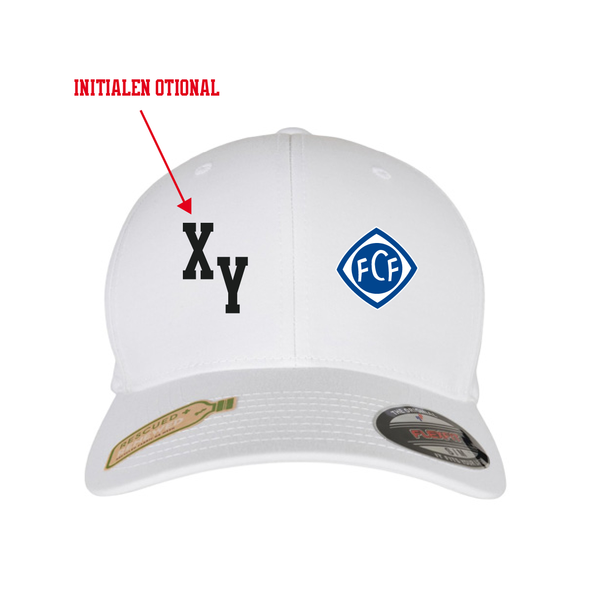 Flexfit Recycled Polyester Cap inkl.Wappen (Initialen optional)